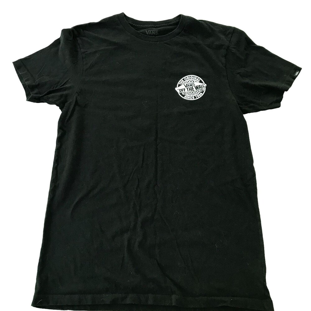 Vans T-Shirt Men's Small Off The Wall The Original Since 1966 Black Slim Fit